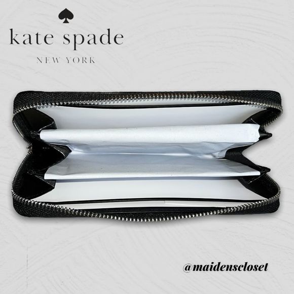 NWT Kate Spade Glitter Continental Pebbled Leather Wallet - Picture 5 of 7